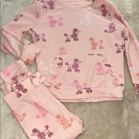 Other - Pink Poodle Print Toddler Jogger Set